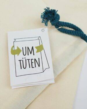 umtüten Bio-Baumwollbeutel mit Frische-Inlay