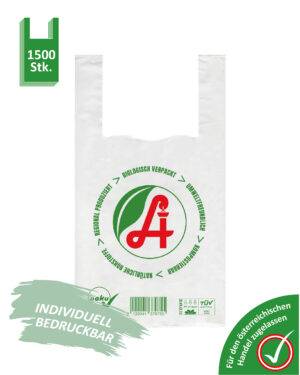 NaKu Bio-Apothekensackerl in der Ausführung Hemdchensackerl mit Apothekenlogo bedruckt