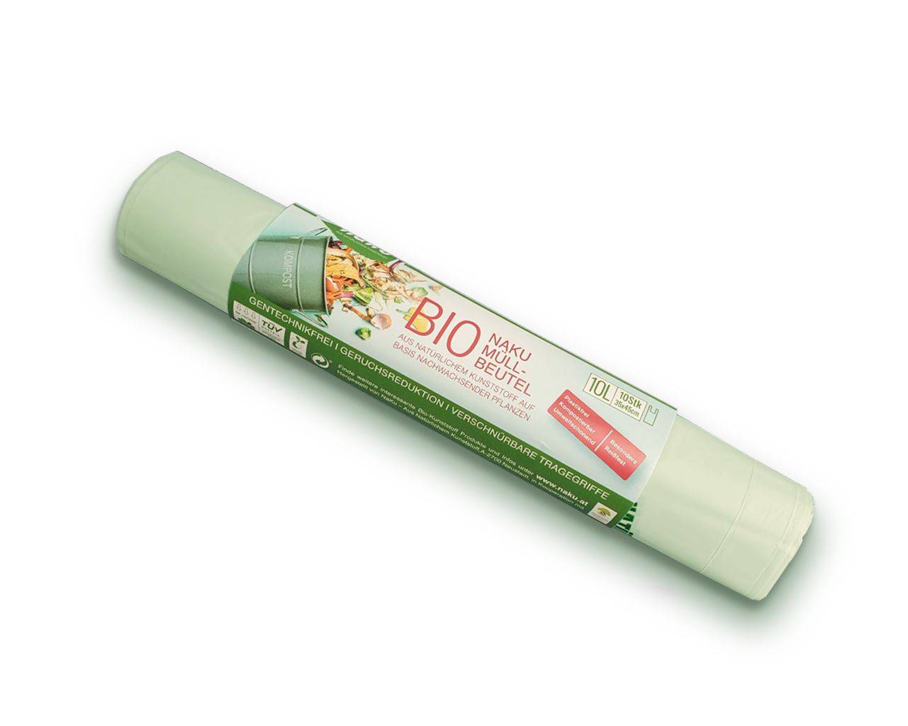 NaKu Bio-Müllbeutel Müllsackerl Mülltüte aus Biokunststoff Rolle