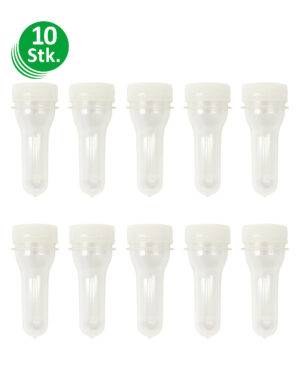 Bio-Reagenzglas/Bio-Proberöhrchen HD aus PLA/Biokunststoff 10er Pack