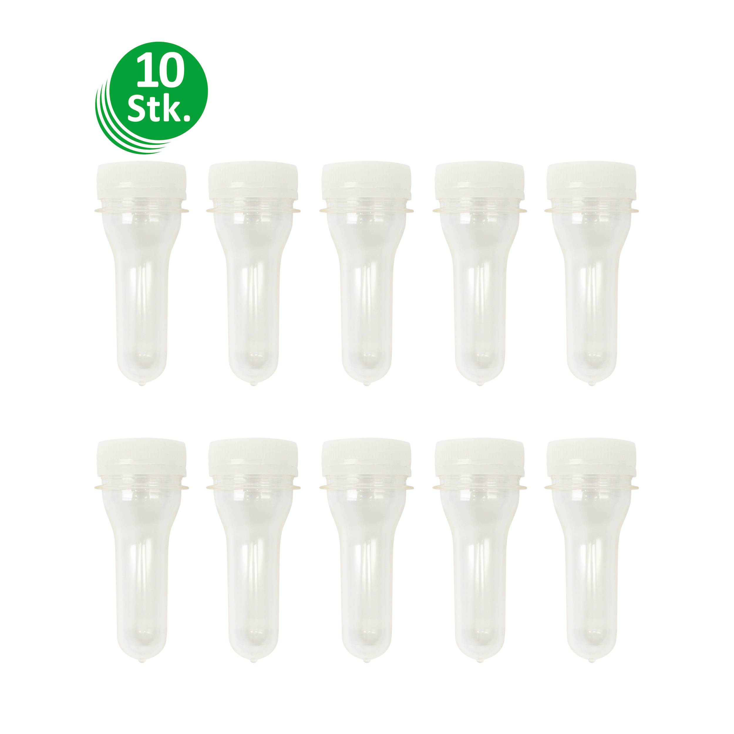 Bio-Reagenzglas/Bio-Proberöhrchen HD aus PLA/Biokunststoff 10er Pack