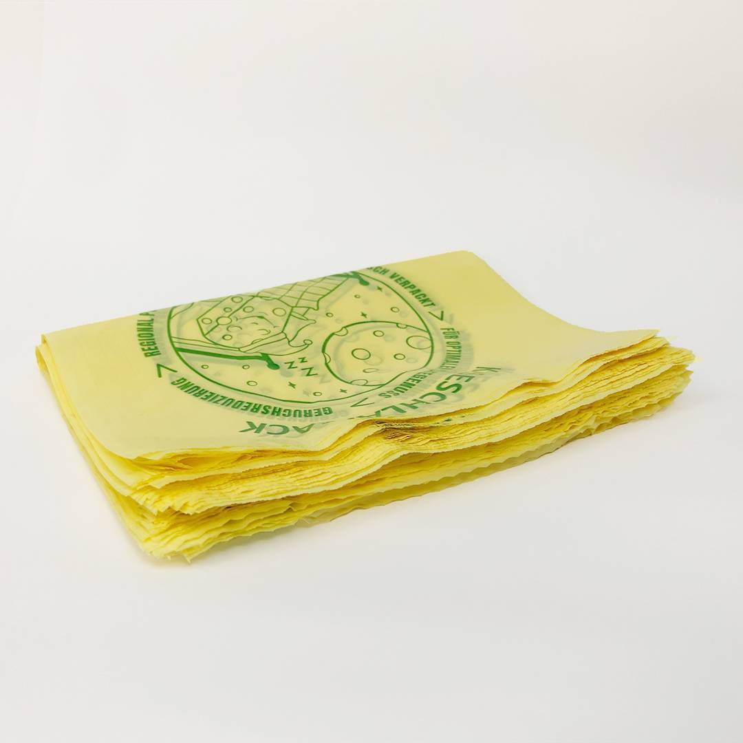 Naku Käseschlafsack - Käsebeutel aus Maisstärke 100er Pack für die Käsetheke Ansicht von oben